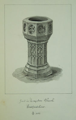 J C Buckler - The Font
Hand drawn picture of the Font by John Buckler
